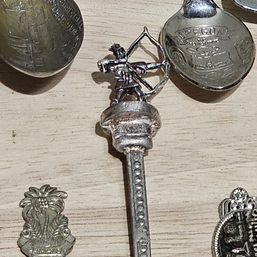 HUGE Lot of 62 Vintage Souvenir Spoons, Includes Sterling Silver 925 And Pewter